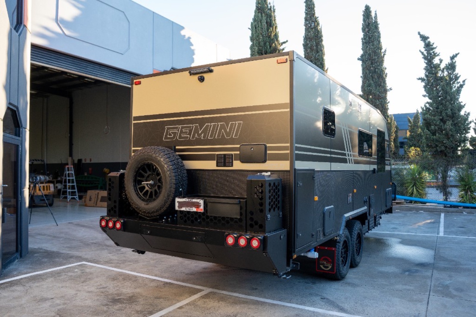 Rear with spare