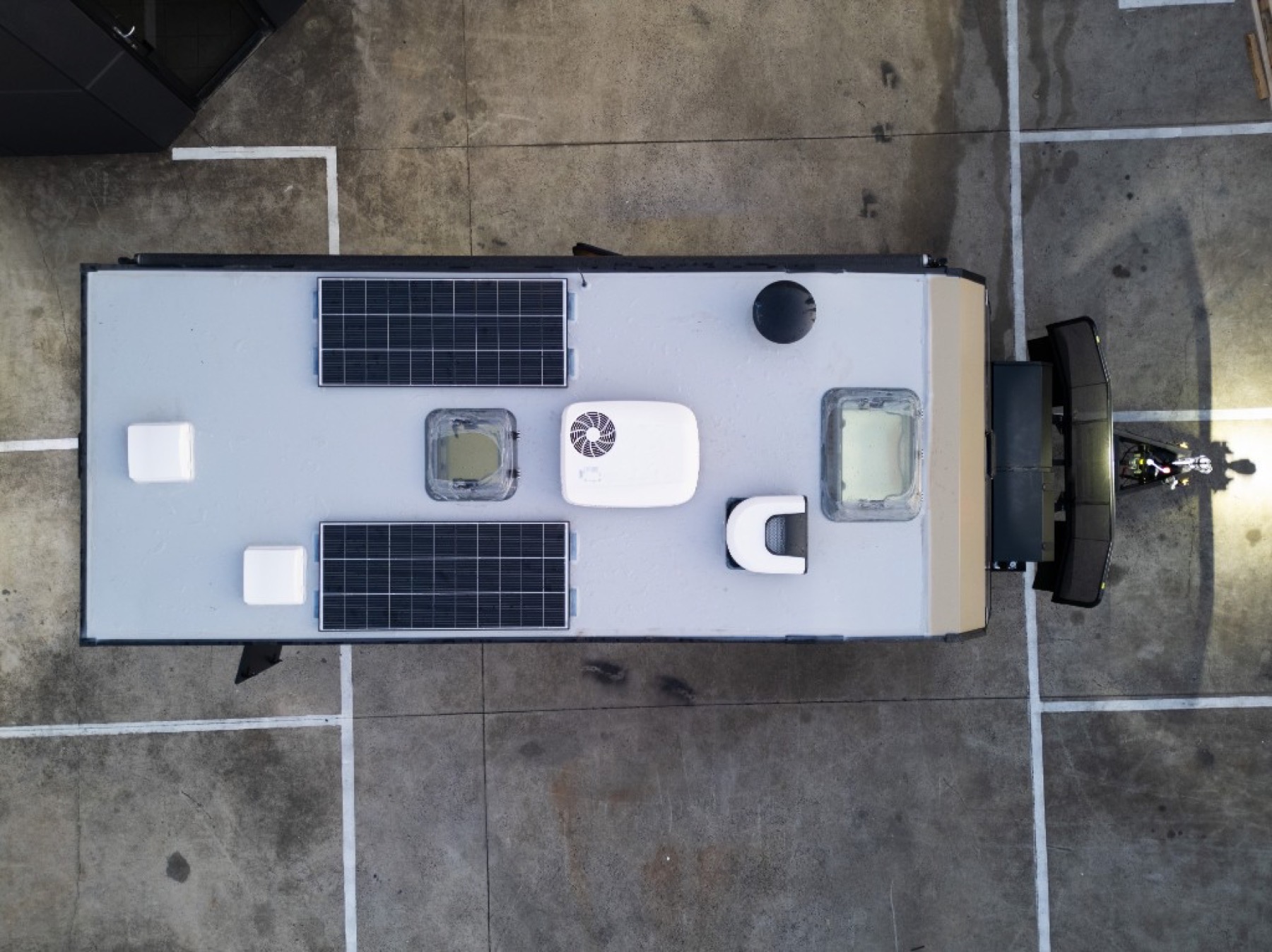 Roof solar and air conditioning