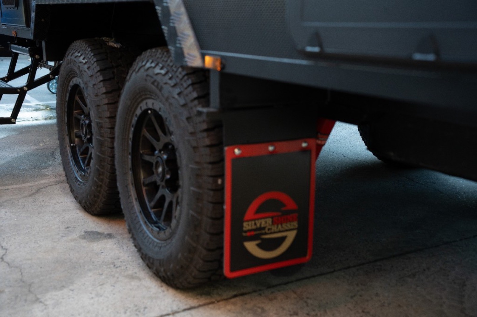 Wheels and mudflap